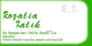 rozalia kalik business card